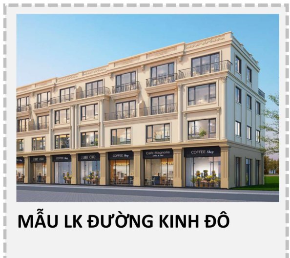 Mẫu nhà liền kề mặt đường Kinh Đô